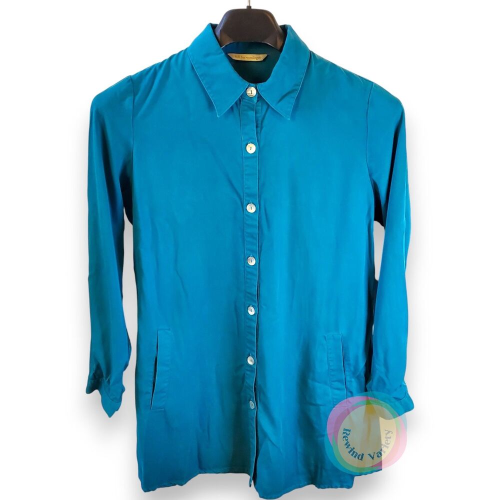 Soft Surroundings Turquoise Pocket Tunic S